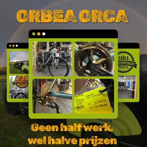 🔥Geen half werk, wel halve prijzen!

✅Orbea Orca M30i (framemaat 60)
⚖️6,🤷‍♂️7 kg #sixseven
⛓️Shimano DI2 105

Dus een Carbon racefiets, met elektrisch schakelen voor €1.700,-!

Maak jij je sportieve voornemens voor 2026 waar op deze prachtige fiets? 

Wees er snel bij want op = op en weg = pech

#carloboonstra #fietsspecialist #orbea #shimano